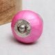 Solid Dark Neon Pink Ceramic Drawer Knob